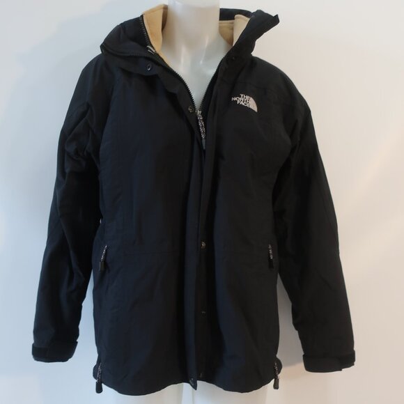 Womens The North Face Black Activewear Hooded Hyvent Jacket Coat M - Picture 1 of 15